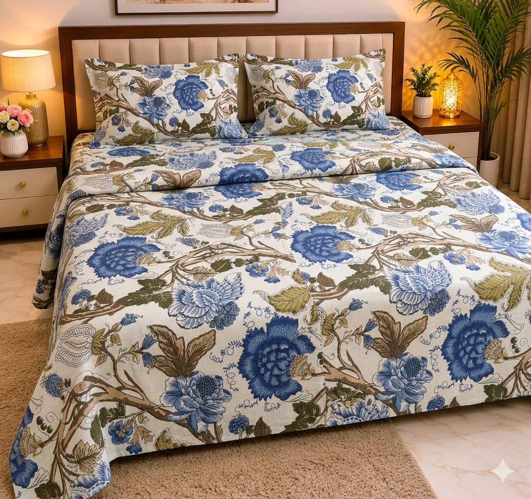 Machine Print Bedsheet | 100X108 King Size | 100% Cotton With 2 Pillow Covers (Copy) (Copy) (Copy) (Copy) (Copy) (Copy) (Copy) (Copy) (Copy) (Copy)