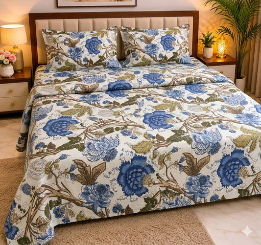 Machine Print Bedsheet | 100X108 King Size | 100% Cotton With 2 Pillow Covers (Copy) (Copy) (Copy) (Copy) (Copy) (Copy) (Copy) (Copy) (Copy) (Copy)